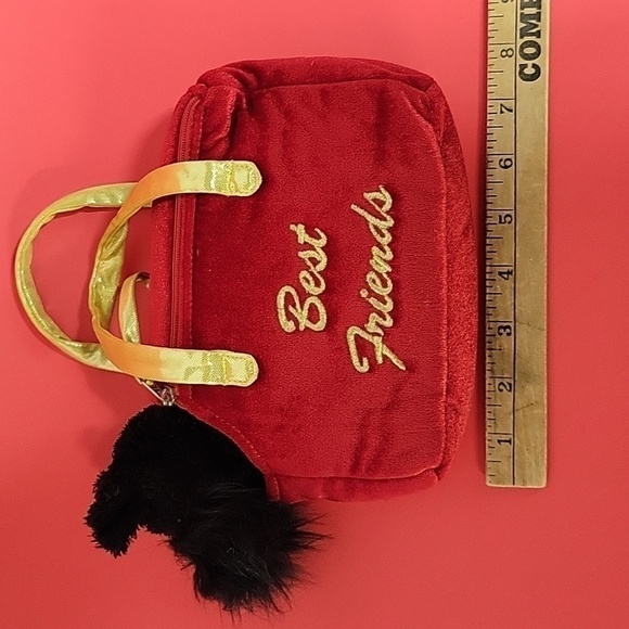 Aurora Fancy Pals, Toy Adorable Little Black Terrier in Red Purse, Removable - Picture 13 of 15